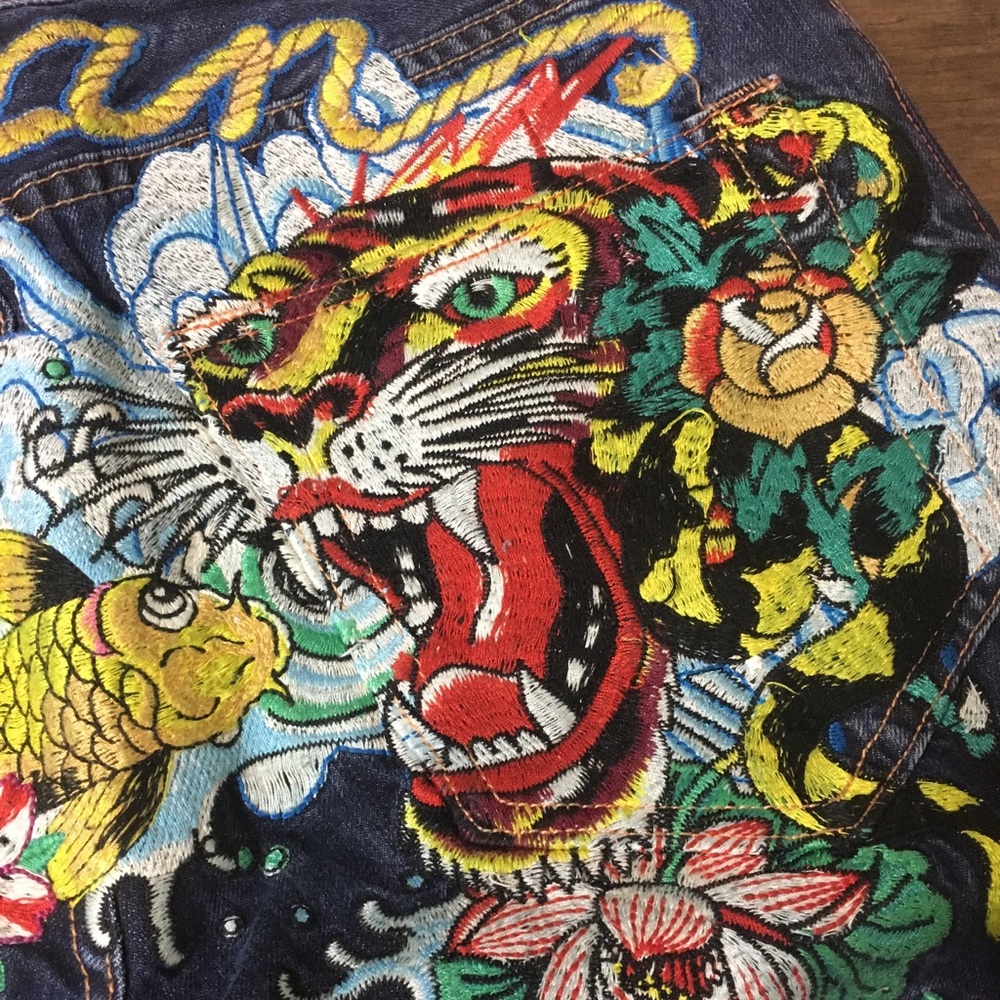 Ed Hardy 36” Jean shorts